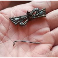 Брошь старинная серебро клейма