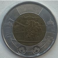 Канада 2 доллара 2016 г. 75 лет Битве за Атлантику