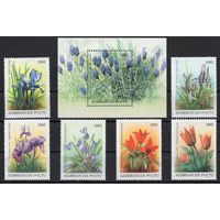 Азербайджан 1993. Флора. Цветы. 6 марок+блок (9)