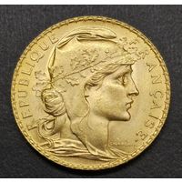 20 франков . Франция . 1913. UNC. Идеальная. Из личной коллекции.