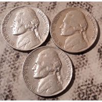 5 центов  1941 США  все три МД P & D & S