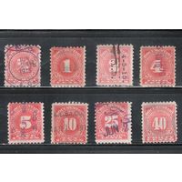 США-1914(Скотт. R206-R214) , гаш. , REVENUE, Служебные марки