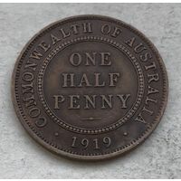 Австралия пол-пенни 1919 Георг V
