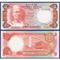 Сьерра-Леоне, 2 леоне 1983 г, P-6f (B, президент Сиака Стивенс), UNC