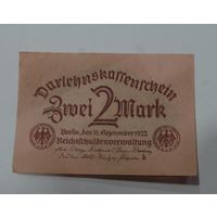 2 марки 1922 г. Германия.