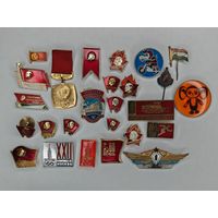 Значок  CCCP. Одним лотом 26 шт. С рубля