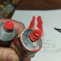 Художественная краска Ленинград Кадмий красный светлый поливинилацетатная