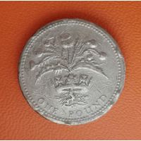 Великобритания 1 фунт 1984 г., KM# 934