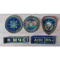 3 шеврона + 2 нашивки, комплект МЧС РБ. С рубля