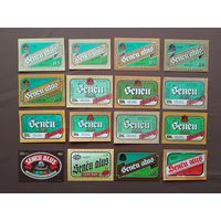 Этикетки от пива Сенчу по рублю, Латвия, цена за 1 шт., см. описание лота, ю-590 (3704)