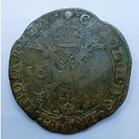Талер Патагон 1671, остатки ШБ, с рубля