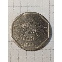 2 франка Франция 1979 год