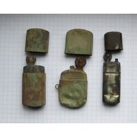 Зажигалки старинные. Для реставрации. 3 шт.