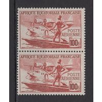 Французская экваториальная Африка 1944** Гидросамолет АВИА почта сцепка