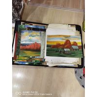 Очень достойная коллекция из 200 Акварельных работ разных художников Витебска старт с 1рубля трёхдневный аукцион