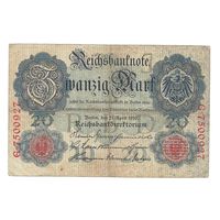 Германия 20 марок 1910 г. Кайзеровская империя