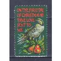 [346] CША 1971. Фауна.Птицы.Куропатка. БЕЗ КЛЕЯ.