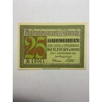 25 пфенингов (нотгельды) г. Германия.-1012
