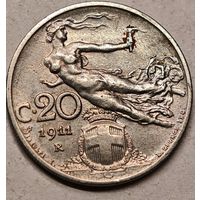 1911 год 20 чентезимо Италия
