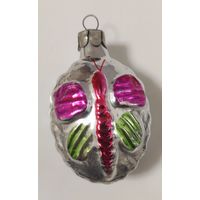 Елочная игрушка СССР.Медальон Бабочка.Стрекоза.