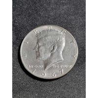 США 50 центов 1967 СЕРЕБРО