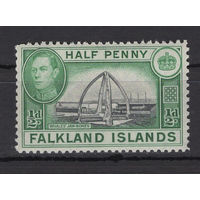 Фолкленды 1938** 1/2d Челюсть кита Георг VI   SG#146