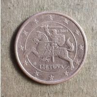 Литва 5 евроцентов, 2015 г., KM# 207