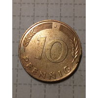 10 пфенниги ГДР  1991 J год