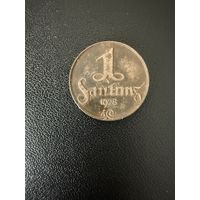 1 сантим 1928 года . Хорошее состояние. С 1 рубля