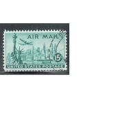 США-1947, (Мих.561), гаш.  , Авиапочта, Самолеты, Архитектура ,Статуя Свободы