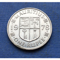 Маврикий Британская колония 1 рупия 1978