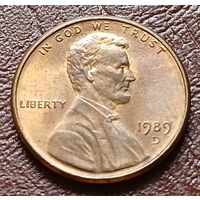 США 1 цент, 1989    D   ( 1-1-3 )