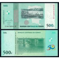 Конго 500 франков 2010 год, UNC. "50 лет Независимости Конго"
