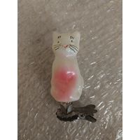 Старинная ёлочная игрушка кот.