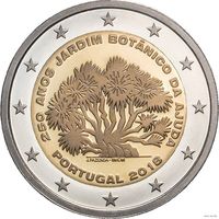 2 евро 2018 Португалия Ботанический сад UNC из ролла