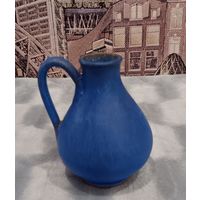 Синий мини-кувшин, керамика, 9 см.