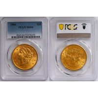 20 долларов 1904 г. Двойной орел. США. PCGS MS 64. Золото. KM# 74.3