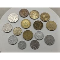 Лот иностранных монет. С 1 рубля!
