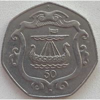 Остров Мэн 50 пенсов 1985 г.