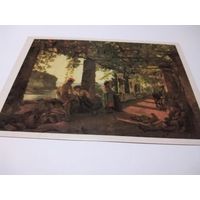 Открытка 1984г. Художник Ф. Щедрин. Веранда, обвитая виноградом.