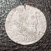 Редкий Трояк 1632 шведская оккупация Эльблонга , Густав 2 Адольф