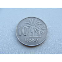 Нигерия.  10 кобо 1973 год  KM#10.1