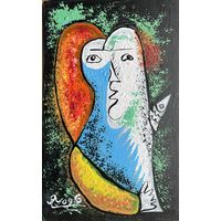 Панно холст картон акрил