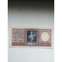 Аргентина  1 песо UNC 1947 г. с рубля