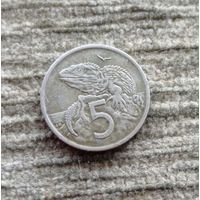 Werty71 Новая Зеландия 5 центов 1969 Игуана Гаттерия или Туатара