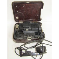 Универсальный военно-полевой телефонный аппарат с индукторным вызовом "ТА-57". Полевой телефон. Армия. Вооруженные силы. Ретро СССР 1950-х г.