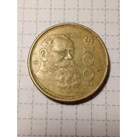100 песо Мексика  1988 год
