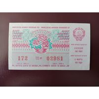 Лотерейный билет УССР 1987