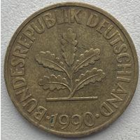 Германия 10 пфеннигов 1990 г. D