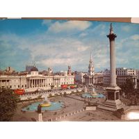 Лондон, Колонна Нельсона, Трафальгарская площадь и Национальная галерея